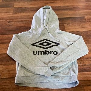 grey umbro hooded sweatshirt